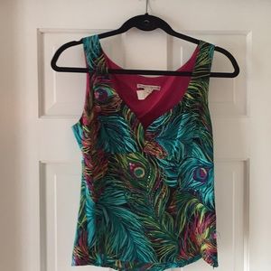 Nanette Lepore Peacock Beaded Tank